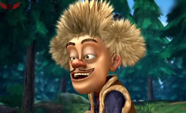 熊出没:光头强看到周围没有熊,开心的笑了起来