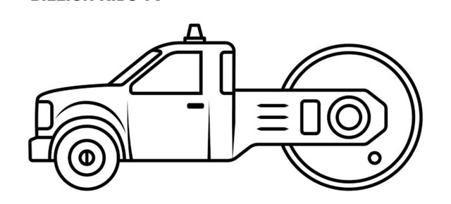 当个小画家: 画压路机玩玩