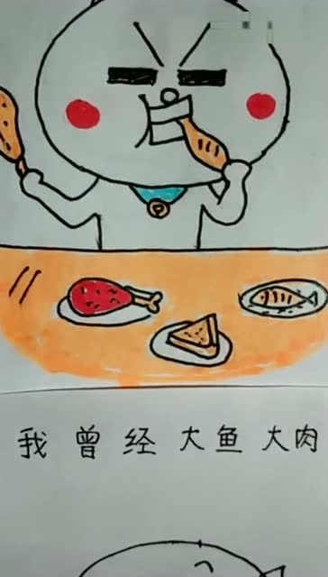 搞笑表情包:蘑菇头爆笑曾经的大鱼大肉成就现在的一身脂肪