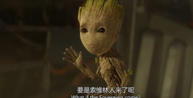 银河护卫队2:前方高萌,范迪塞尔配音格鲁特宝宝,巨大反差萌!