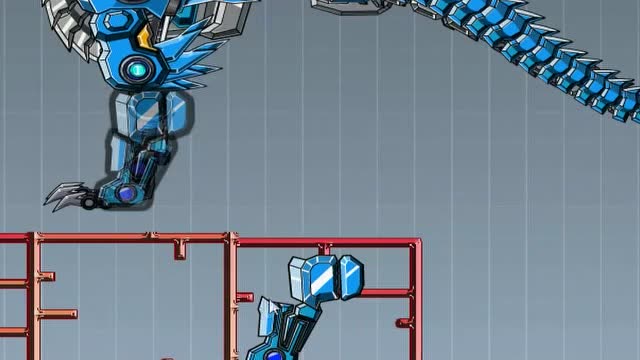 恐龙巨兽机械炫酷冰龙变形恐龙机器人组装恐龙游戏世界