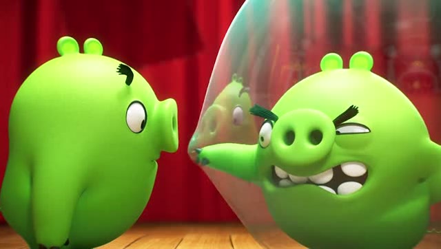 愤怒的小鸟:绿猪头吹得这个泡泡太神奇,怎样都破不了