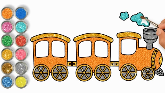 趣味简笔画:画漂亮小火车