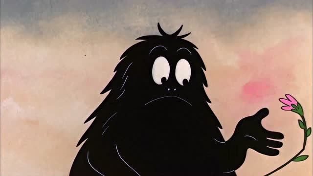 巴巴贝尔看到画,很不开心,他生气的离开