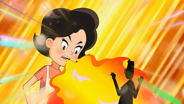 围裙妈妈发怒喷火烧焦小头爸,太逗了