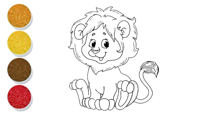 狮子王里的动物简笔画图片