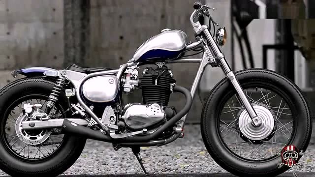 定制复古改装机车,原型车kawasaki川崎bj250摩托车