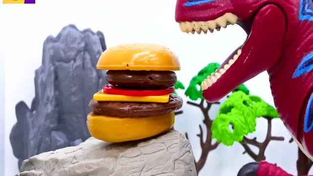 恐龙品尝汉堡汪汪队享受下午时光 复仇者联盟集合打败捣乱小怪兽