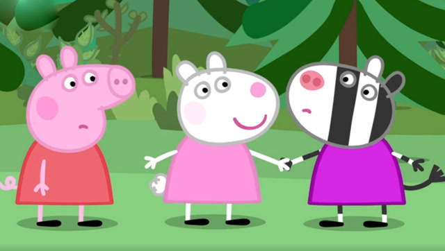 小猪佩奇伤心了,因为苏西选择和斑马苏怡做朋友