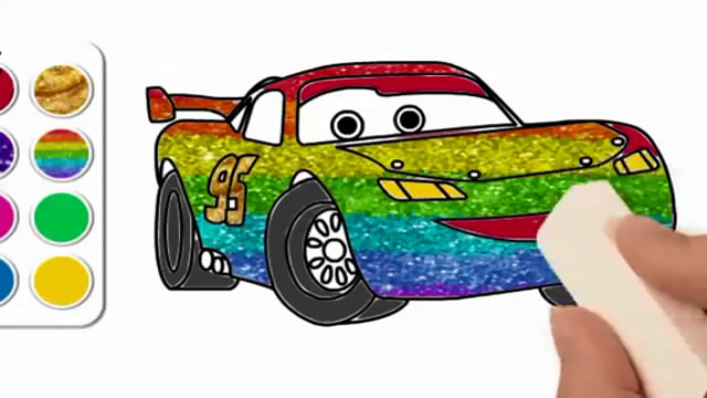 亲子金粉画:画画闪电麦昆