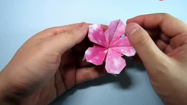 创意手工折纸教程 漂亮的杏花折法 你学会了吗