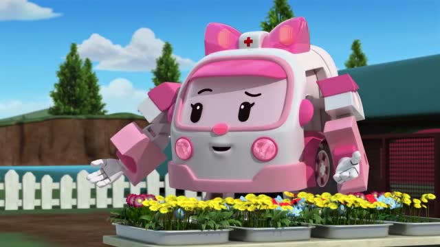 变形警车珀利:安巴真的好会种花啊!