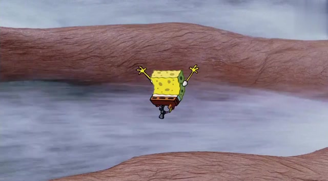 海绵宝宝和派大星竟骑在一个人类的背上玩耍,胆子实在是太大了!