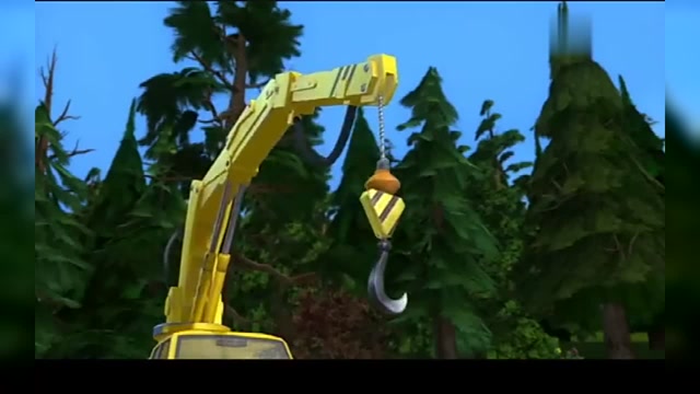 熊出没:光头强不用锯子伐木了,直接用吊车连根拔,简单粗暴