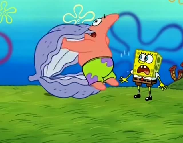 海绵宝宝:派大星和他躲进扇贝里,没想到却被扇贝吐了出来