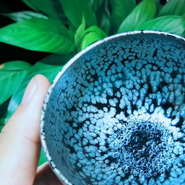 精品蓝油滴建盏
