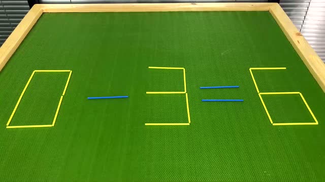趣味火柴游戏:只移动一根火柴棒,如何使0-3=6的不等式成立?