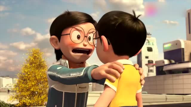 大雄跟长大后的自己透露静香昏倒前的话,未来大雄直接站不住了!