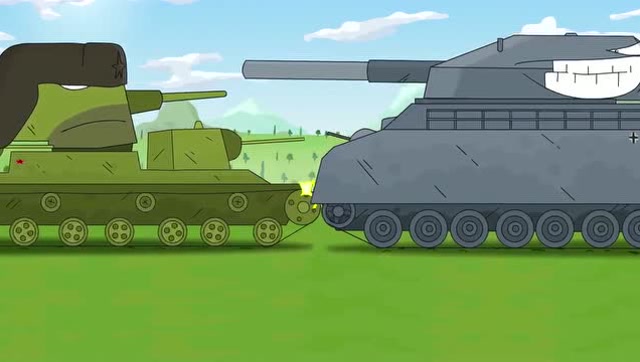 《坦克世界搞笑动画》kv6力压巨鼠p1000,沙皇坦克只能看着了