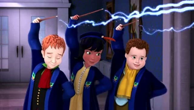 小公主苏菲亚巫师赛克打不过几个魔法学校的孩子被黏在椅子上