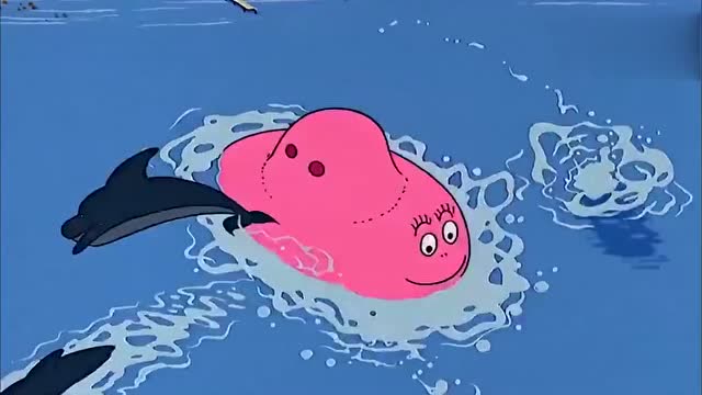 巴巴爸爸:巴巴爸爸在海里玩的很开心看到好多的鱼