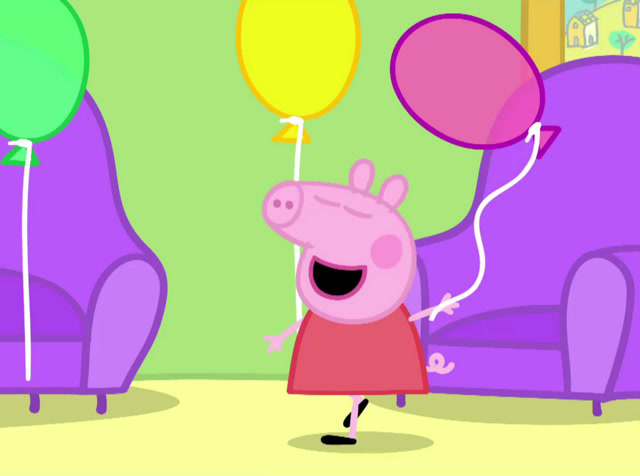 小猪佩奇第四季佩奇有好多气球好开心啊