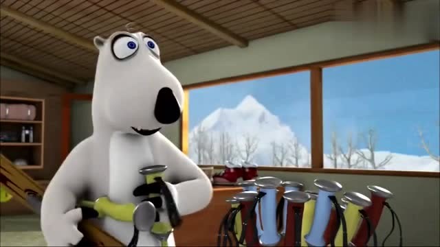 倒霉熊:滑雪的小熊熊生气了好可怕!