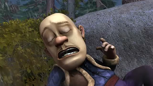 光头强醒来想起自己是被熊二撞下山的!