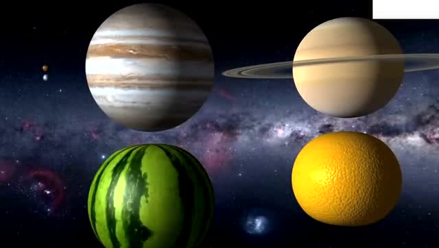 宇宙中各大星球的大小,用水果直观对比下看