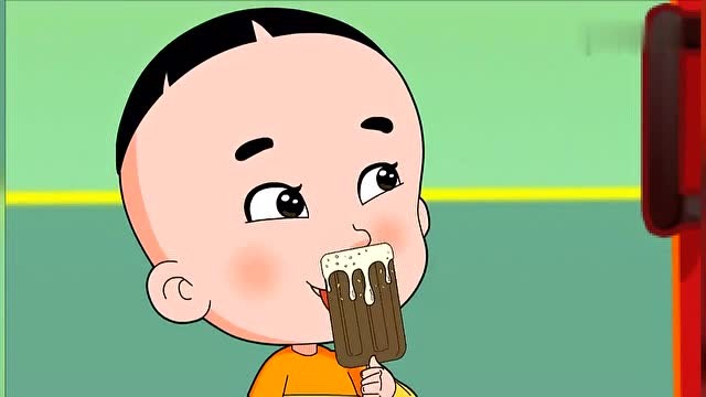 大头儿子:大头儿子希望夏天可以堆雪人,他想起了嘴里吃的冰棍
