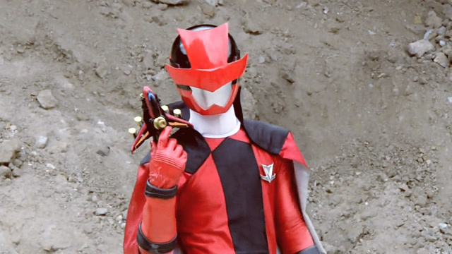 快盗战队鲁邦红单挑僵格拉怪兽,轻松取得鲁邦收藏品