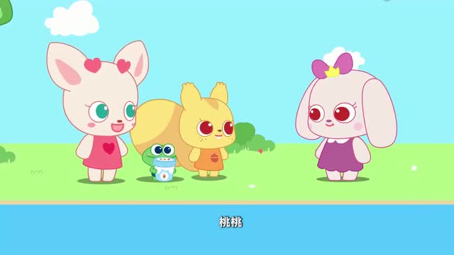 小鹿杏仁儿:小伙伴给桃桃买来三色冰淇淋,桃桃好开心啊!