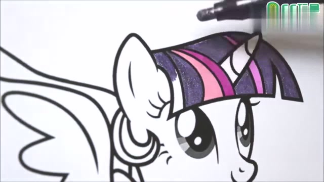 你喜欢什么颜色呢快给紫悦画上漂亮的公主裙吧小马宝莉故事