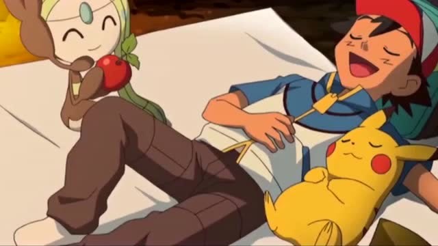 宝可梦爱上了人类,美洛耶塔伺候小智,帮他找食物.