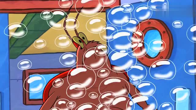 《海绵宝宝》虾大忘了自己还要健身了!哈哈!