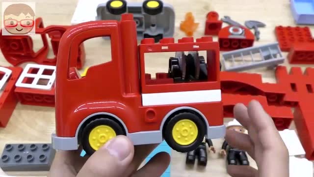儿童益智 学习用乐高积木玩具拼装消防洒水车模型