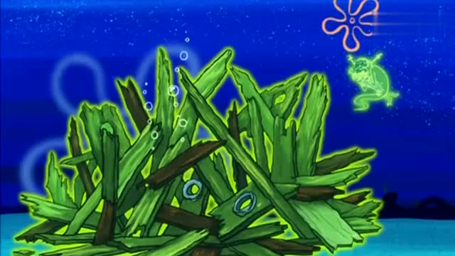 海绵宝宝家里来了一只鬼,还是个绿色的鬼