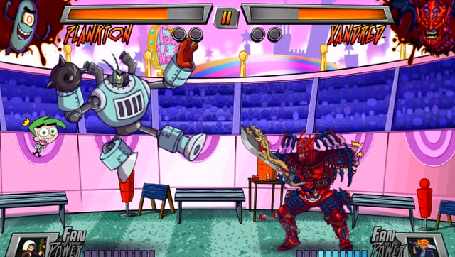 痞老板变身钢铁机器人大战魔红,魔红召唤帮手一招打败痞老板