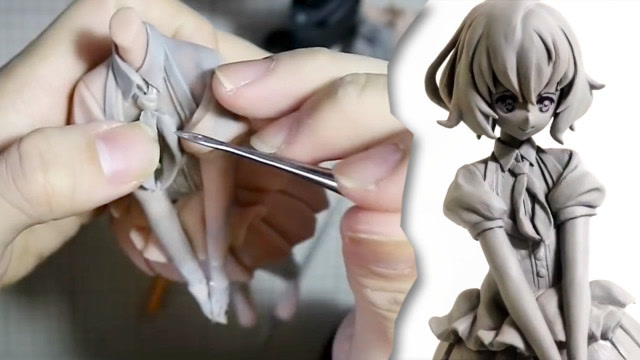 大神直播制作绀野纯子手办全过程!真羡慕有一双这样的巧手