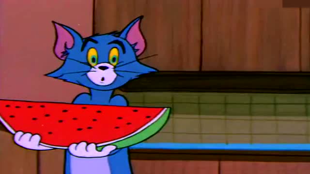 猫和老鼠,小鸭子和杰瑞发现了什么,手上拿的是西瓜吗!