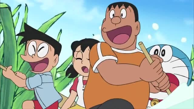 哆啦a梦:胖虎和小夫变小后很兴奋,还向机器猫要道具,太过分了
