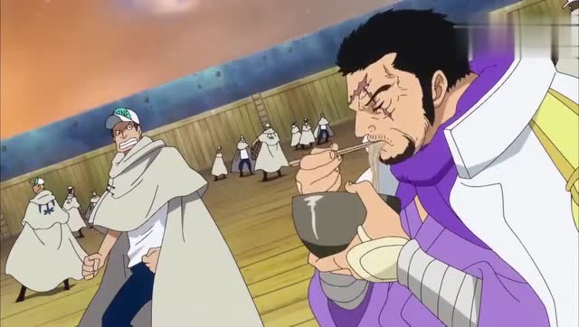 大将藤虎真淡定, 面对罗的反击, 他还有心情吃面!