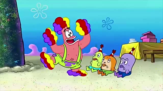 海绵宝宝第10季:章鱼哥看到小孩子吃汉堡,他吐了