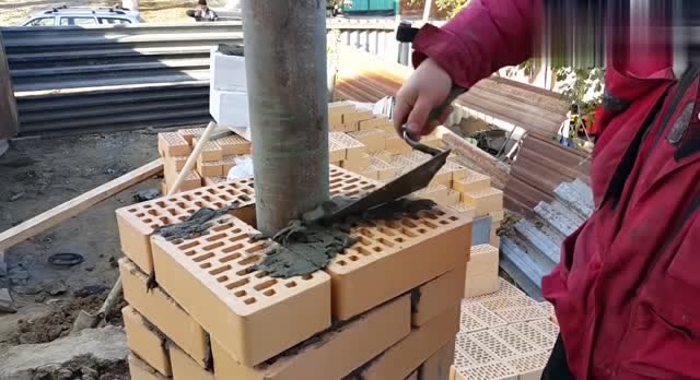 砖柱设计,扭曲砖柱的砌法,原来这种螺旋砖柱是这样堆砌的!