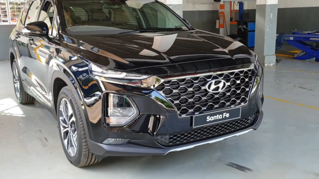 2019款美版现代圣达菲黑色到店实拍,外观及内饰全方位展示