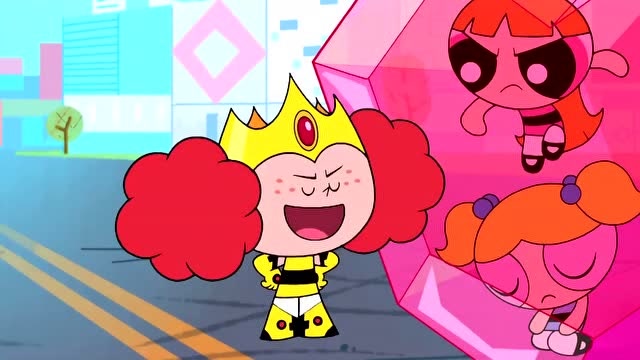 新飞天小女警:花花和泡泡被多金公主的钻石困住,毛毛赶来的真及时