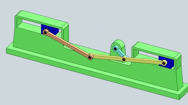 三连杆带动滑块机械结构的设计理念动画