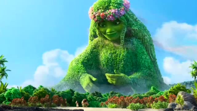 海洋奇缘特菲提女神归还了毛伊的鱼钩还给他们变出来一艘小船