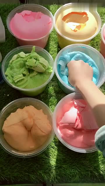 一下开了这么多盒冰山泥,看着就过瘾!