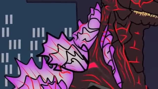 红莲哥斯拉被欺负 动漫特效!